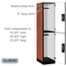 Salsbury 18" Wide Double Tier Designer Wood Locker - 1 Wide - 6 Feet High - 21 Inches Deep - Cherry - Black Resettable Combination Locks - Sweatfully