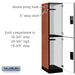Salsbury 18" Wide Double Tier Designer Wood Locker - 1 Wide - 6 Feet High - 21 Inches Deep - Cherry - Hasps - Sweatfully
