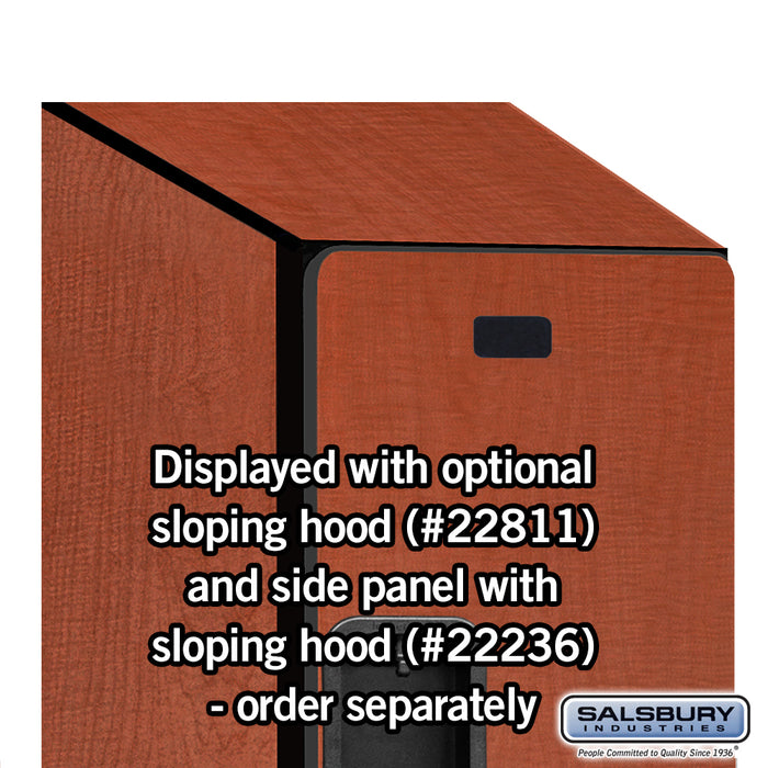Salsbury 18" Wide Double Tier Designer Wood Locker - 1 Wide - 6 Feet High - 21 Inches Deep - Cherry - Hasps - Sweatfully