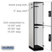 Salsbury 18" Wide Double Tier Designer Wood Locker - 1 Wide - 6 Feet High - 21 Inches Deep - Gray - Silver Resettable Combination Locks - Sweatfully