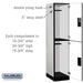 Salsbury 18" Wide Double Tier Designer Wood Locker - 1 Wide - 6 Feet High - 21 Inches Deep - Gray - Hasps - Sweatfully