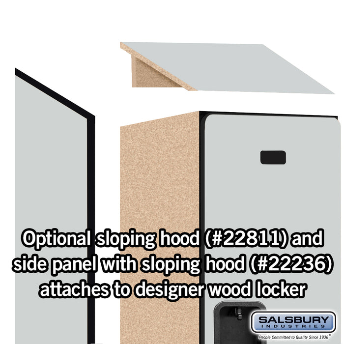 Salsbury 18" Wide Double Tier Designer Wood Locker - 1 Wide - 6 Feet High - 21 Inches Deep - Gray - Hasps - Sweatfully