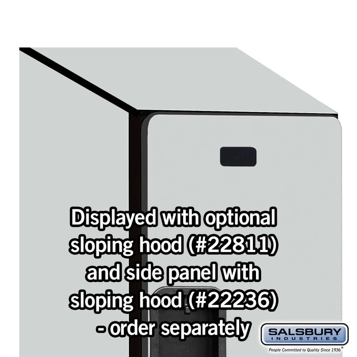 Salsbury 18" Wide Double Tier Designer Wood Locker - 1 Wide - 6 Feet High - 21 Inches Deep - Gray - Hasps - Sweatfully