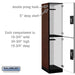 Salsbury 18" Wide Double Tier Designer Wood Locker - 1 Wide - 6 Feet High - 21 Inches Deep - Mahogany - Silver Resettable Combination Locks - Sweatfully