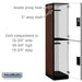 Salsbury 18" Wide Double Tier Designer Wood Locker - 1 Wide - 6 Feet High - 21 Inches Deep - Mahogany - Hasps - Sweatfully