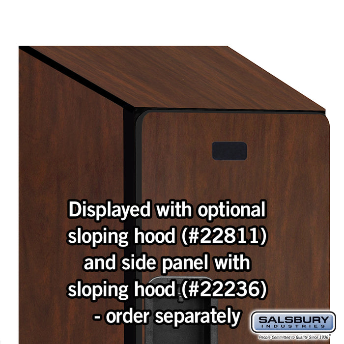 Salsbury 18" Wide Double Tier Designer Wood Locker - 1 Wide - 6 Feet High - 21 Inches Deep - Mahogany - Hasps - Sweatfully