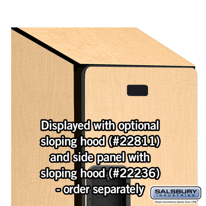 Salsbury 18" Wide Double Tier Designer Wood Locker - 1 Wide - 6 Feet High - 21 Inches Deep - Maple - Hasps - Sweatfully