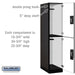 Salsbury 18" Wide Double Tier Designer Wood Locker - 1 Wide - 6 Feet High - 24 Inches Deep - Black - Black Resettable Combination Locks - Sweatfully