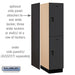 Salsbury 18" Wide Double Tier Designer Wood Locker - 1 Wide - 6 Feet High - 24 Inches Deep - Black - Hasps - Sweatfully
