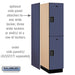 Salsbury 18" Wide Double Tier Designer Wood Locker - 1 Wide - 6 Feet High - 24 Inches Deep - Blue - Black Electronic Locks - Sweatfully