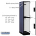 Salsbury 18" Wide Double Tier Designer Wood Locker - 1 Wide - 6 Feet High - 24 Inches Deep - Blue - Black Electronic Locks - Sweatfully