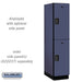 Salsbury 18" Wide Double Tier Designer Wood Locker - 1 Wide - 6 Feet High - 24 Inches Deep - Blue - Black Electronic Locks - Sweatfully