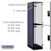 Salsbury 18" Wide Double Tier Designer Wood Locker - 1 Wide - 6 Feet High - 24 Inches Deep - Blue - Hasps - Sweatfully