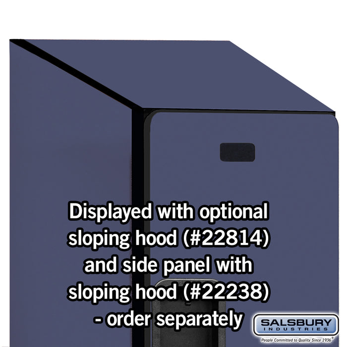 Salsbury 18" Wide Double Tier Designer Wood Locker - 1 Wide - 6 Feet High - 24 Inches Deep - Blue - Hasps - Sweatfully
