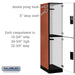 Salsbury 18" Wide Double Tier Designer Wood Locker - 1 Wide - 6 Feet High - 24 Inches Deep - Cherry - Hasps - Sweatfully