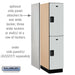 Salsbury 18" Wide Double Tier Designer Wood Locker - 1 Wide - 6 Feet High - 24 Inches Deep - Gray - Hasps - Sweatfully