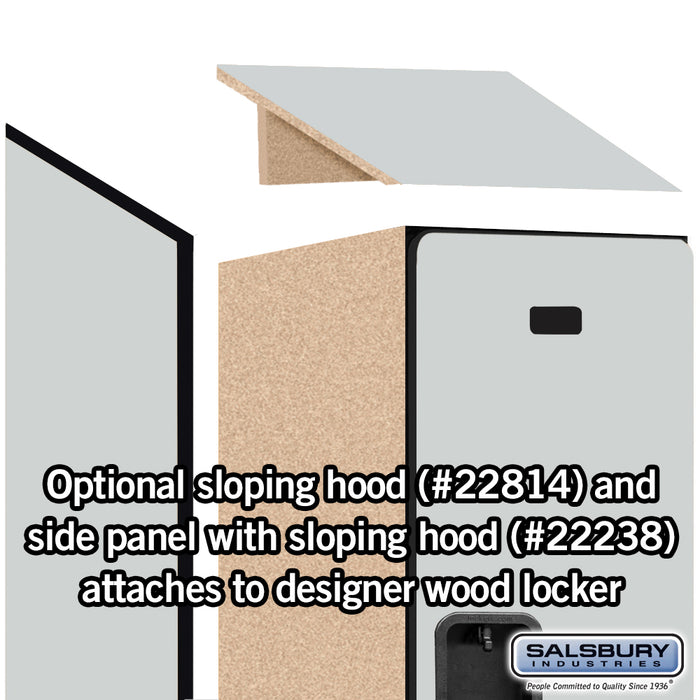 Salsbury 18" Wide Double Tier Designer Wood Locker - 1 Wide - 6 Feet High - 24 Inches Deep - Gray - Hasps - Sweatfully