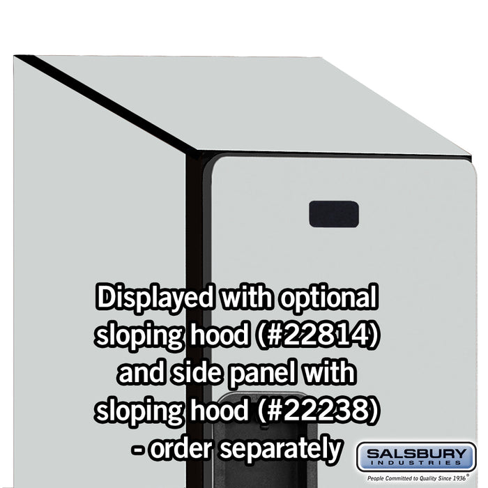 Salsbury 18" Wide Double Tier Designer Wood Locker - 1 Wide - 6 Feet High - 24 Inches Deep - Gray - Hasps - Sweatfully