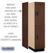 Salsbury 18" Wide Double Tier Designer Wood Locker - 1 Wide - 6 Feet High - 24 Inches Deep - Mahogany - Black Electronic Locks - Sweatfully