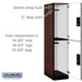 Salsbury 18" Wide Double Tier Designer Wood Locker - 1 Wide - 6 Feet High - 24 Inches Deep - Mahogany - Black Electronic Locks - Sweatfully