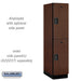 Salsbury 18" Wide Double Tier Designer Wood Locker - 1 Wide - 6 Feet High - 24 Inches Deep - Mahogany - Black Electronic Locks - Sweatfully
