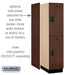 Salsbury 18" Wide Double Tier Designer Wood Locker - 1 Wide - 6 Feet High - 24 Inches Deep - Mahogany - Black Resettable Combination Locks - Sweatfully