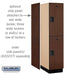 Salsbury 18" Wide Double Tier Designer Wood Locker - 1 Wide - 6 Feet High - 24 Inches Deep - Mahogany - Hasps - Sweatfully