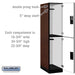 Salsbury 18" Wide Double Tier Designer Wood Locker - 1 Wide - 6 Feet High - 24 Inches Deep - Mahogany - Hasps - Sweatfully