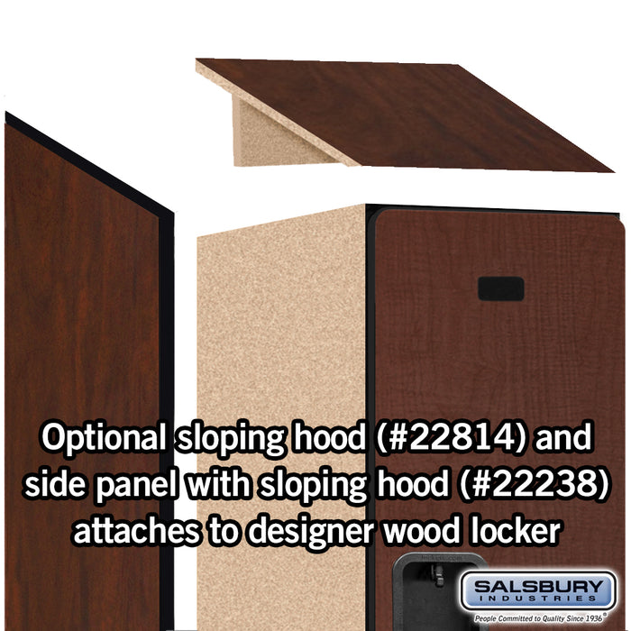 Salsbury 18" Wide Double Tier Designer Wood Locker - 1 Wide - 6 Feet High - 24 Inches Deep - Mahogany - Hasps - Sweatfully