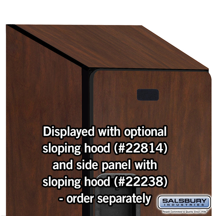 Salsbury 18" Wide Double Tier Designer Wood Locker - 1 Wide - 6 Feet High - 24 Inches Deep - Mahogany - Hasps - Sweatfully