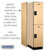 Salsbury 18" Wide Double Tier Designer Wood Locker - 1 Wide - 6 Feet High - 24 Inches Deep - Maple - Black Resettable Combination Locks - Sweatfully