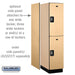 Salsbury 18" Wide Double Tier Designer Wood Locker - 1 Wide - 6 Feet High - 24 Inches Deep - Maple - Silver Resettable Combination Locks - Sweatfully