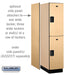 Salsbury 18" Wide Double Tier Designer Wood Locker - 1 Wide - 6 Feet High - 24 Inches Deep - Maple - Hasps - Sweatfully