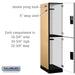 Salsbury 18" Wide Double Tier Designer Wood Locker - 1 Wide - 6 Feet High - 24 Inches Deep - Maple - Hasps - Sweatfully