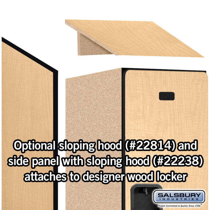 Salsbury 18" Wide Double Tier Designer Wood Locker - 1 Wide - 6 Feet High - 24 Inches Deep - Maple - Hasps - Sweatfully
