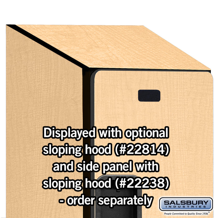 Salsbury 18" Wide Double Tier Designer Wood Locker - 1 Wide - 6 Feet High - 24 Inches Deep - Maple - Hasps - Sweatfully