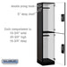 Salsbury 18" Wide Double Tier Designer Wood Locker - 1 Wide - 6 Feet High - 18 Inches Deep - Black - Silver Resettable Combination Locks - Sweatfully