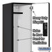 Salsbury 18" Wide Double Tier Designer Wood Locker - 1 Wide - 6 Feet High - 18 Inches Deep - Black - Hasps - Sweatfully