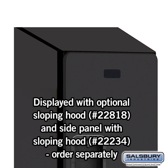 Salsbury 18" Wide Double Tier Designer Wood Locker - 1 Wide - 6 Feet High - 18 Inches Deep - Black - Hasps - Sweatfully