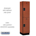 Salsbury 18" Wide Double Tier Designer Wood Locker - 1 Wide - 6 Feet High - 18 Inches Deep - Cherry - Hasps - Sweatfully
