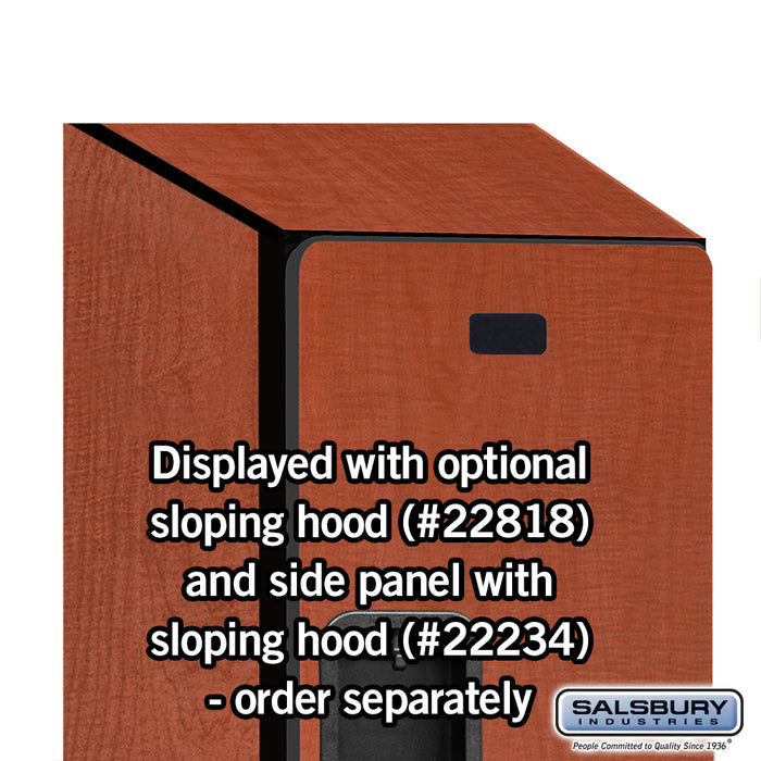 Salsbury 18" Wide Double Tier Designer Wood Locker - 1 Wide - 6 Feet High - 18 Inches Deep - Cherry - Hasps - Sweatfully