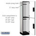 Salsbury 18" Wide Double Tier Designer Wood Locker - 1 Wide - 6 Feet High - 18 Inches Deep - Gray - Silver Electronic Locks - Sweatfully