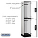 Salsbury 18" Wide Double Tier Designer Wood Locker - 1 Wide - 6 Feet High - 18 Inches Deep - Gray - Silver Resettable Combination Locks - Sweatfully
