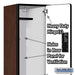 Salsbury 18" Wide Double Tier Designer Wood Locker - 1 Wide - 6 Feet High - 18 Inches Deep - Mahogany - Hasps - Sweatfully