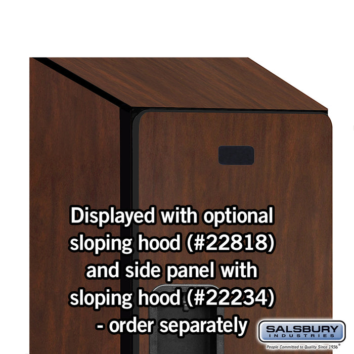 Salsbury 18" Wide Double Tier Designer Wood Locker - 1 Wide - 6 Feet High - 18 Inches Deep - Mahogany - Hasps - Sweatfully