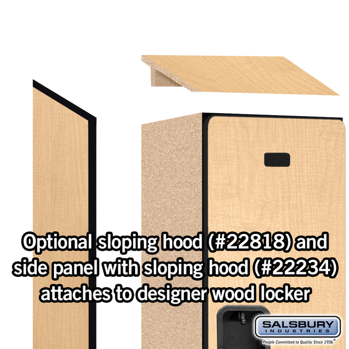 Salsbury 18" Wide Double Tier Designer Wood Locker - 1 Wide - 6 Feet High - 18 Inches Deep - Maple - Hasps - Sweatfully