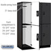 Salsbury 18" Wide Double Tier Designer Wood Locker - 3 Wide - 6 Feet High - 21 Inches Deep - Black - Black Resettable Combination Locks - Sweatfully