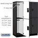 Salsbury 18" Wide Double Tier Designer Wood Locker - 3 Wide - 6 Feet High - 21 Inches Deep - Black - Hasps - Sweatfully