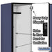 Salsbury 18" Wide Double Tier Designer Wood Locker - 3 Wide - 6 Feet High - 21 Inches Deep - Blue - Hasps - Sweatfully