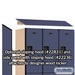 Salsbury 18" Wide Double Tier Designer Wood Locker - 3 Wide - 6 Feet High - 21 Inches Deep - Blue - Hasps - Sweatfully